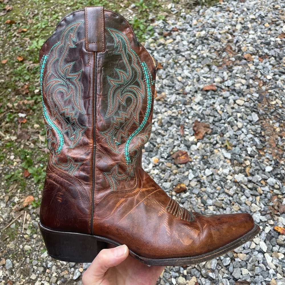 J.B. Dillon Genuine Leather Western Cowboy Boots Size 9.5 Woman’s